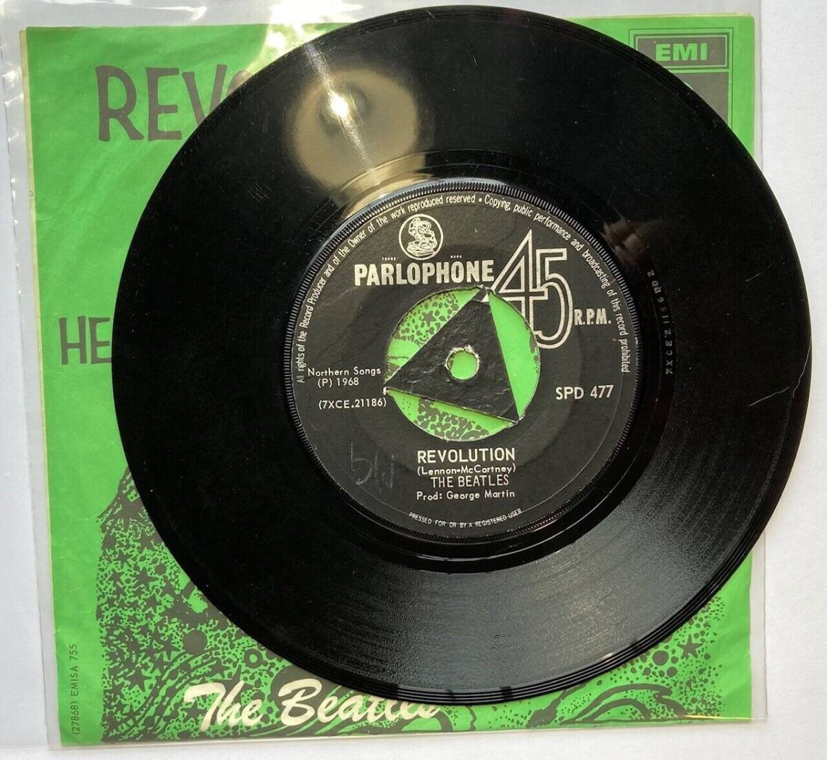 The Beatles, Hey Jude / Revolution vinyl 45 w/ pic slv (South Rhodesia, 1968) 海外 即決_The Beatles, Hey J 2