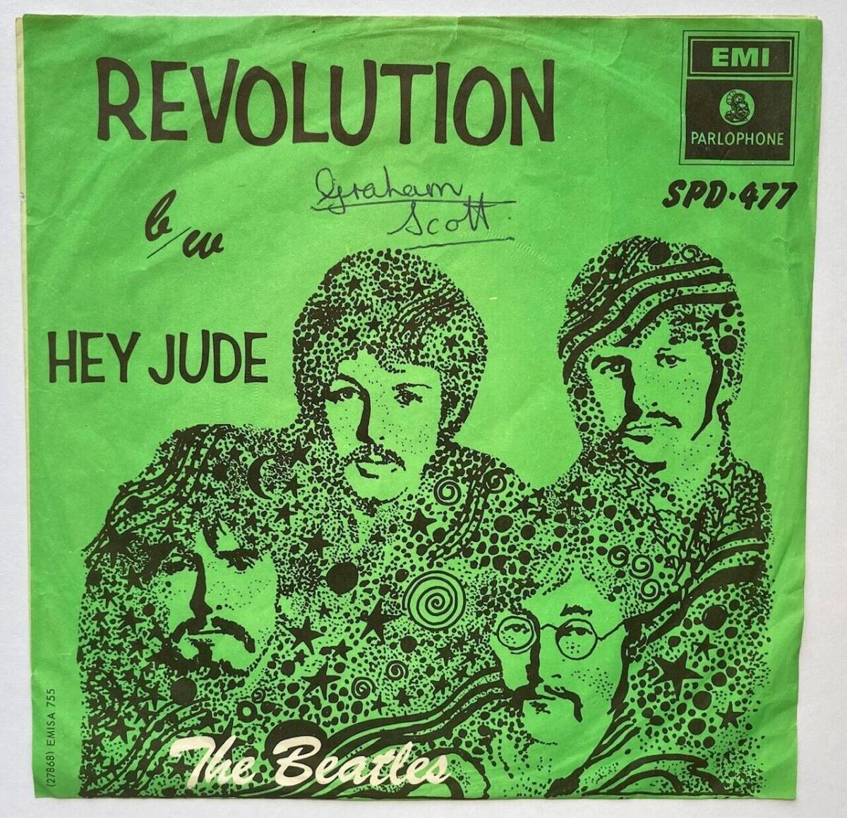 The Beatles, Hey Jude / Revolution vinyl 45 w/ pic slv (South Rhodesia, 1968) 海外 即決_The Beatles, Hey J 3