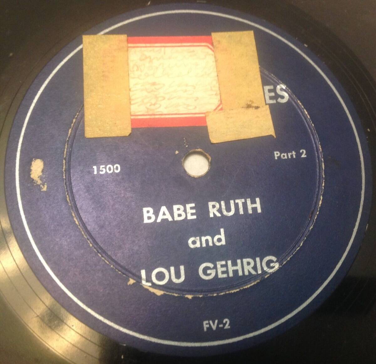BABE RUTH LOU GEHRIG Home Run Twins 78 RPM FAMOUS VOICES 海外 即決_BABE RUTH LOU GEHR 3