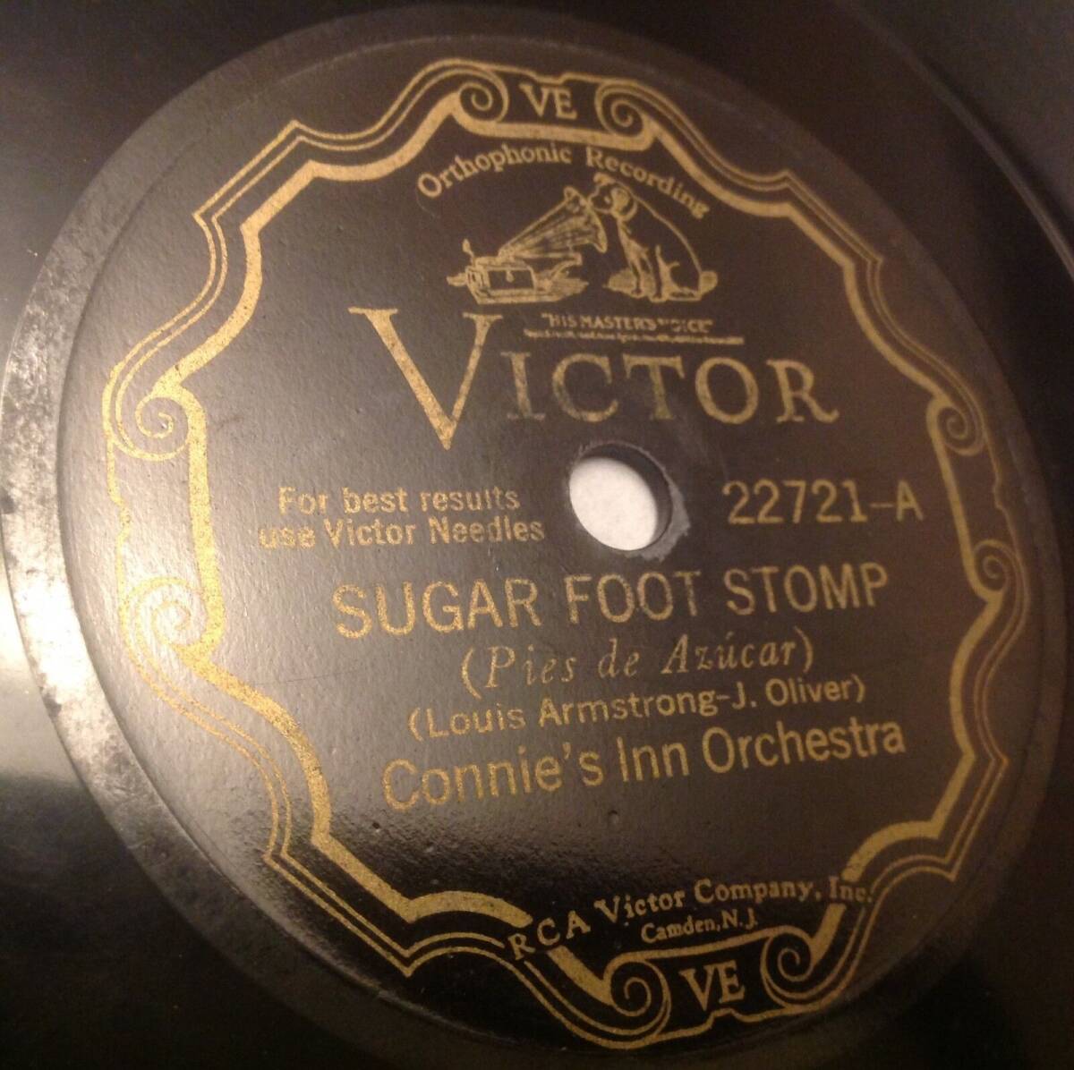 CONNIE'S INN ORCHESTRA-VICTOR 22721 78 RPM - SUGAR FOOT STOMP-SINGING THE BLUES 海外 即決_CONNIES INN ORCHE 1