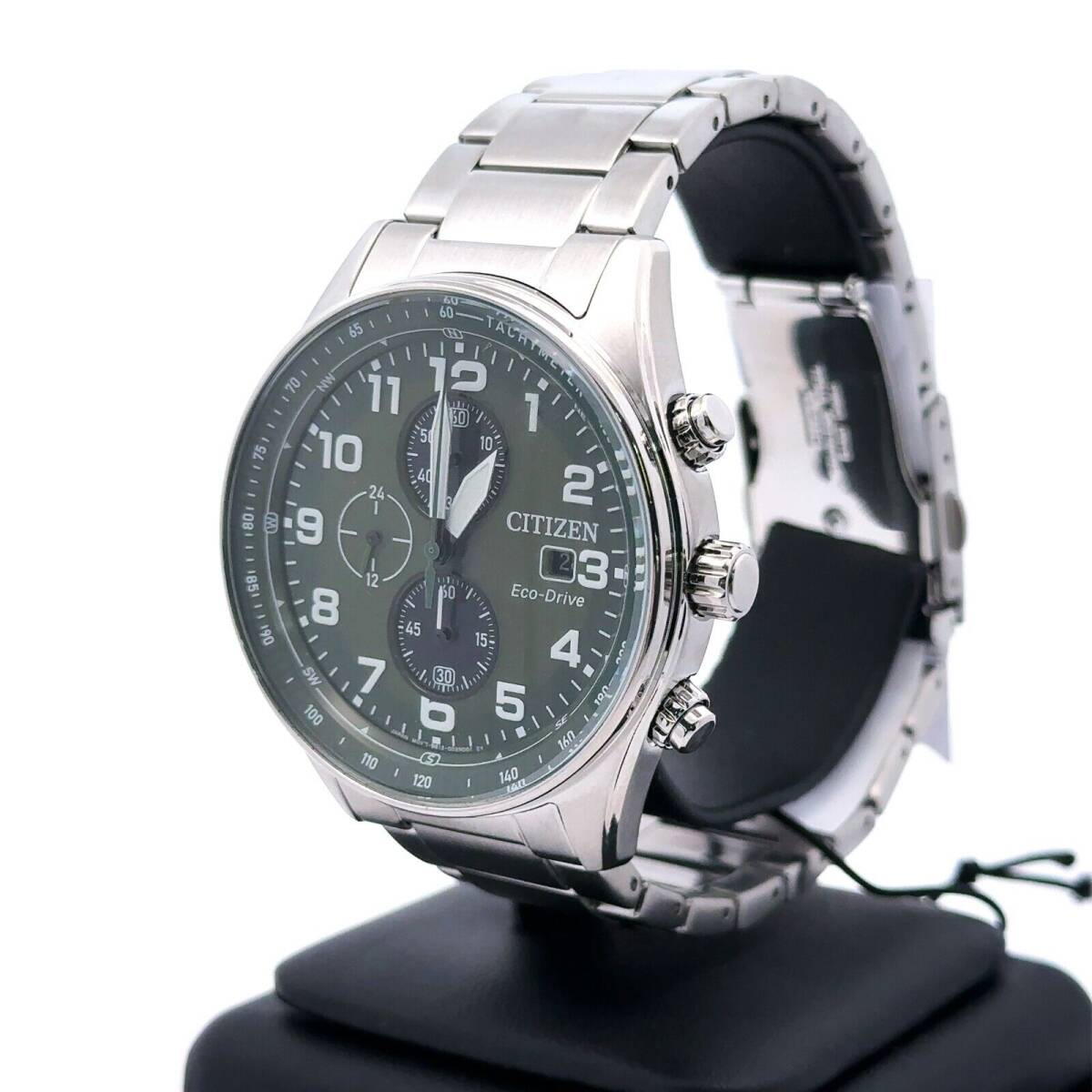 Citizen Eco Drive Chronograph Stainless steel 43mm Green Dial Watch CA0770-56X 海外 即決_Citizen Eco Drive 2