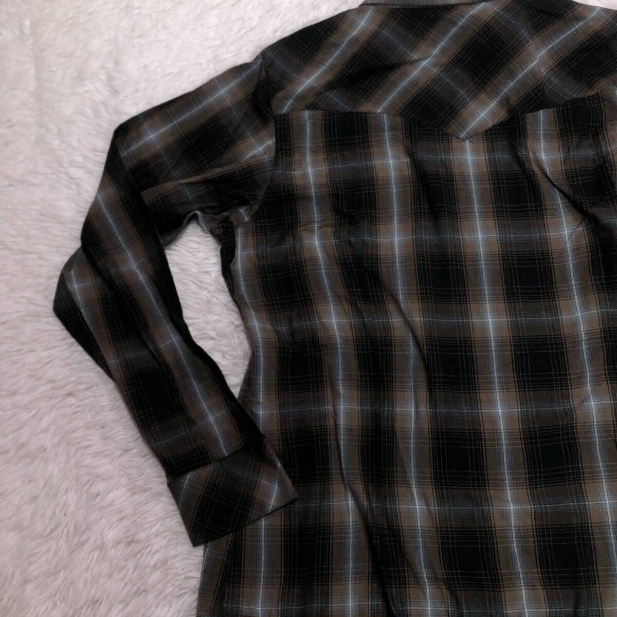 Vintage Bit & Bridle Pearl Snap Shirt Mens XL Extra Large Brown Plaid 海外 即決_Vintage Bit & Brid 6