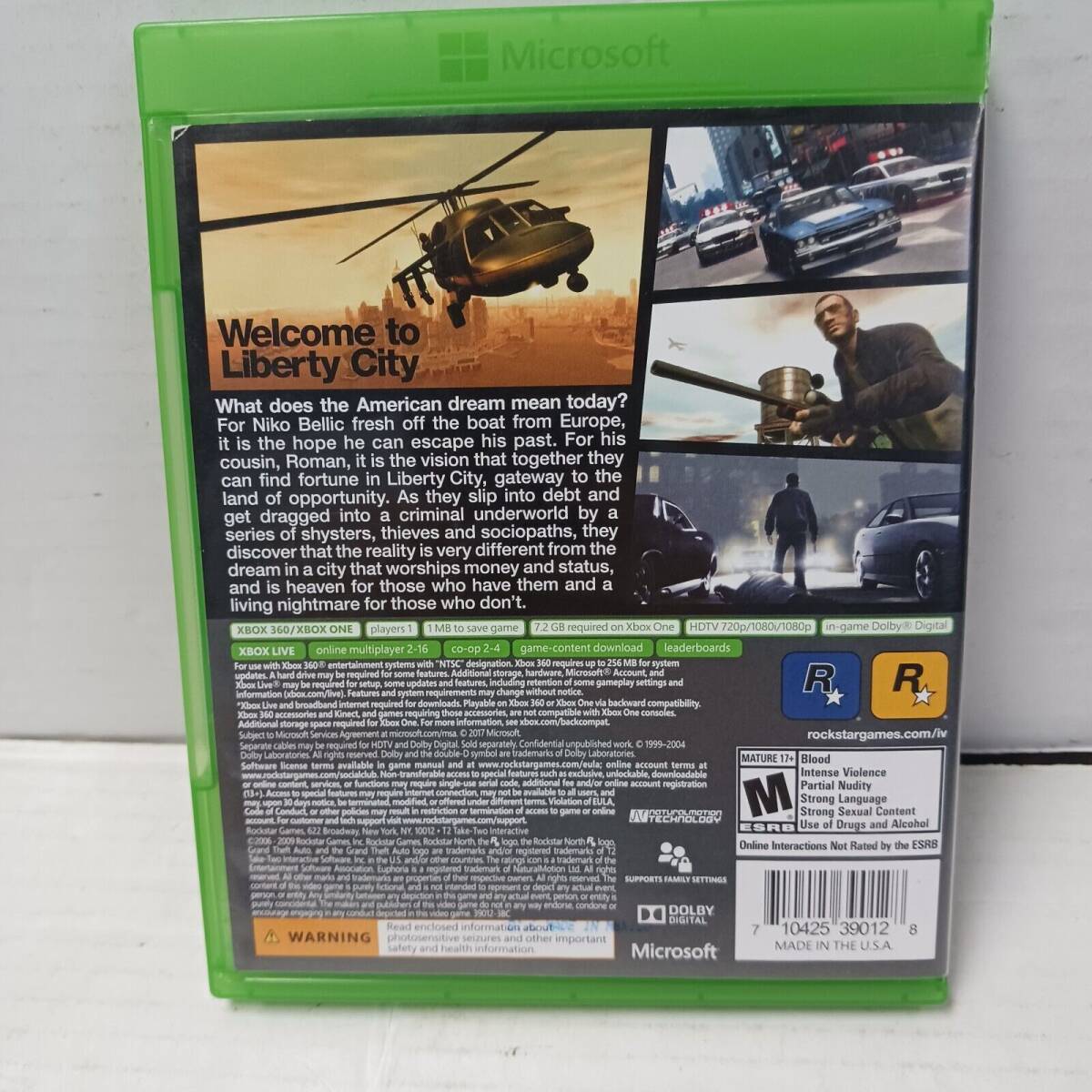 GTA 4 Grand Theft Auto IV - (Microsoft Xbox One/ Xbox 360) CIB w/ MAP 海外 即決_GTA 4 Grand Theft 5