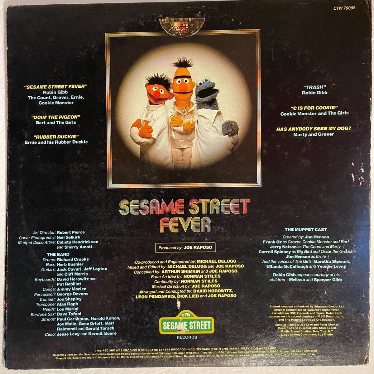 Sesame Street フィーバー Vinyl, LP 1978 Sesame Street Records CTW 79005 海外 即決_Sesame Street フィーバ 3