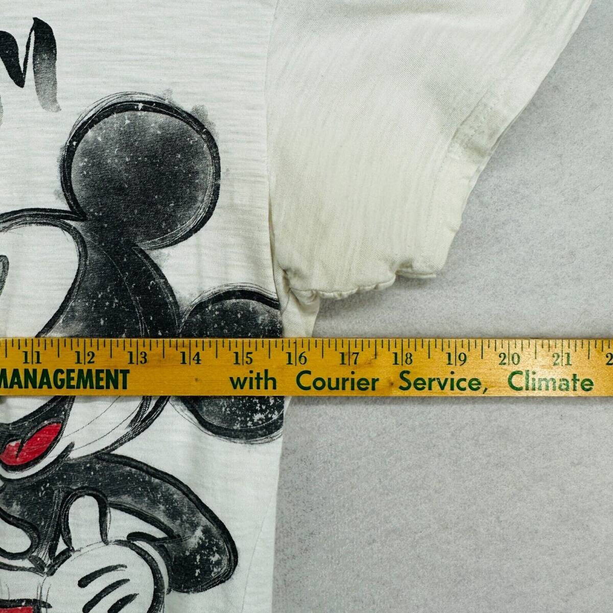 DISNEY MICKEY MINNIE MOUSE MEGAPRINT Jersey Shirt Womens M Crewneck Cotton White 海外 即決_DISNEY MICKEY MINN 8