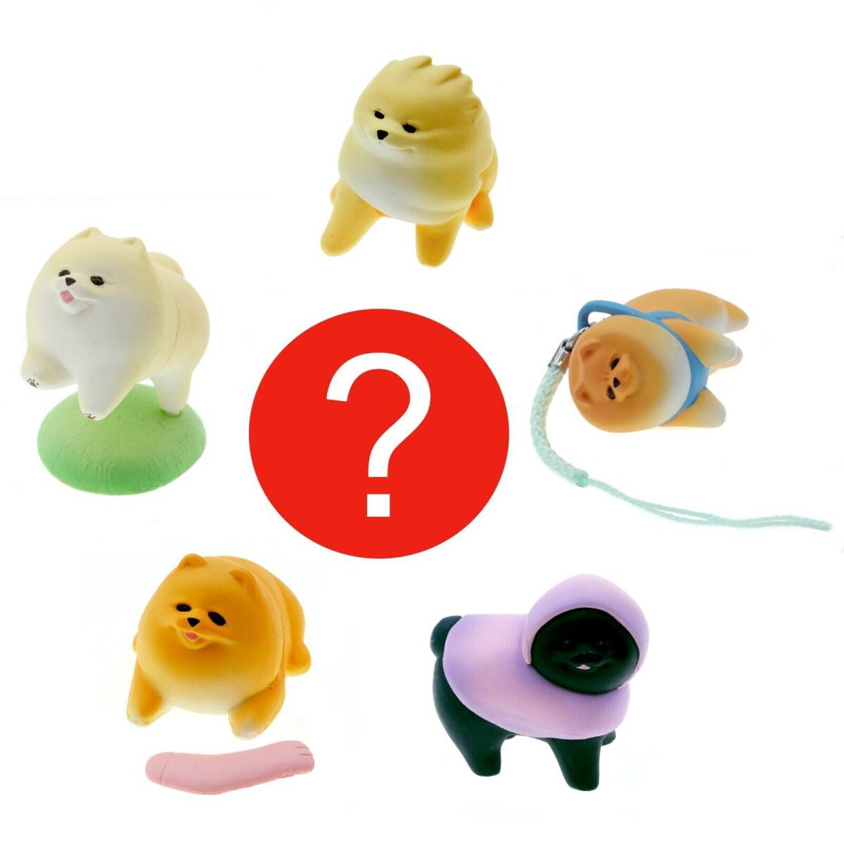 Japanese Blind Box Miniature Pomeranian Black Brown Dog 1 Random Mini Figure 海外 即決_Japanese Blind Box 1