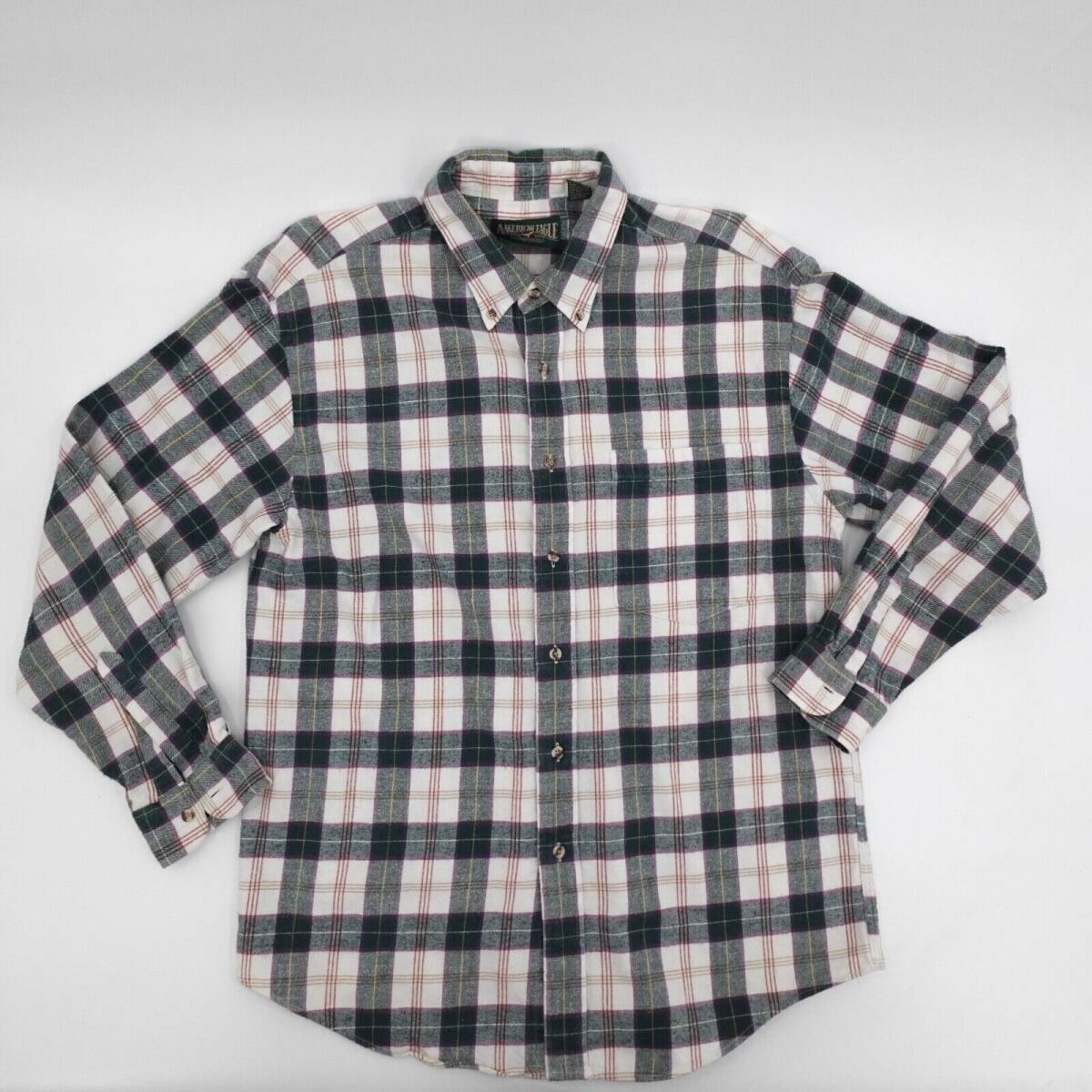 Vintage American Eagle Outfitters Shirt Mens Large Flannel Plaid Button Up 海外 即決_Vintage American E 1