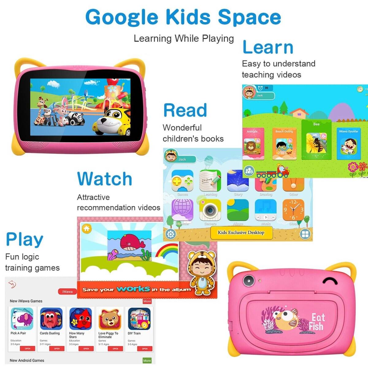 Kids Tablet 7in Tablet for Kids 64GB Android 10 WiFi YouTube Netflix Google Play 海外 即決_Kids Tablet 7in Ta 4