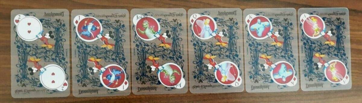 Mickey Mouse Transparent Plastic Deck Playing Cards Tinkerbell Genie EUC 海外 即決_Mickey Mouse Trans 3