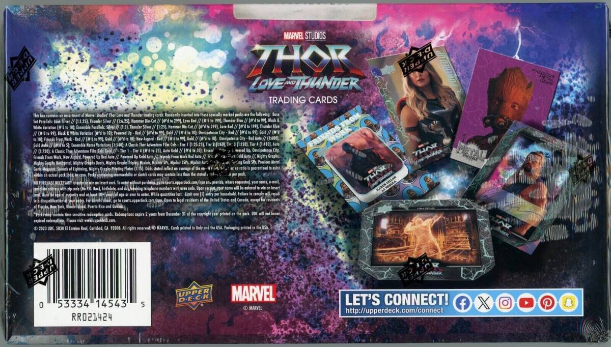 2024 UPPER DECK UD MARVEL STUDIOS THOR LOVE AND THUNDER FACTORY SEALED HOBBY BOX 海外 即決_2024 UPPER DECK UD 2