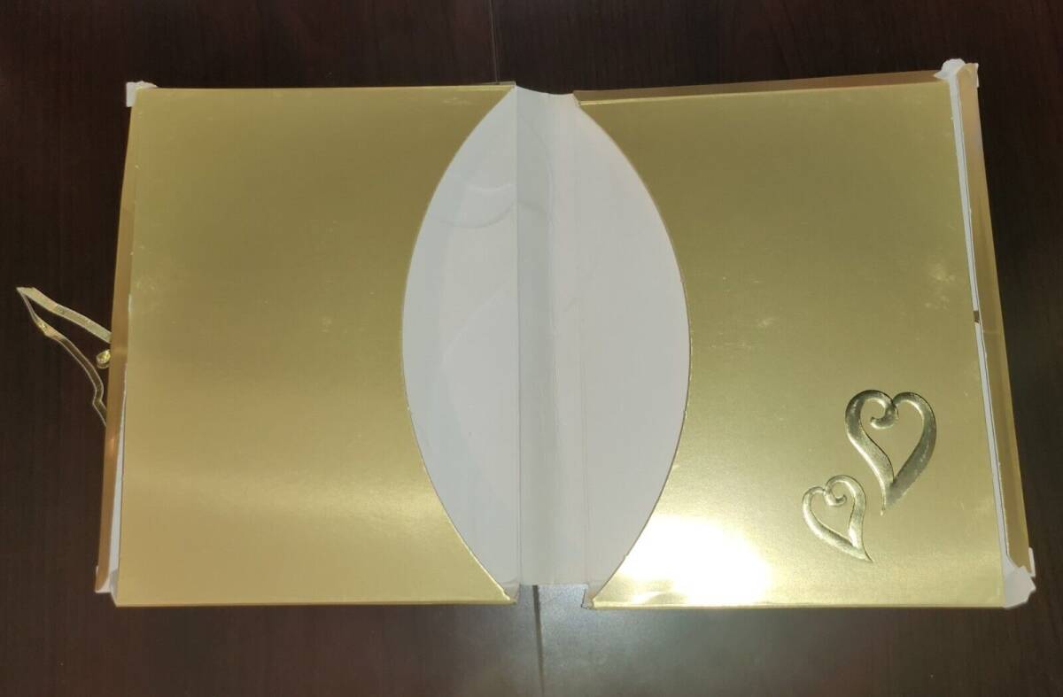 VTG Victoria's Secret Heart Stationary Blank Cards 10 Gold & White & Envelopes 海外 即決_VTG Victorias Sec 6