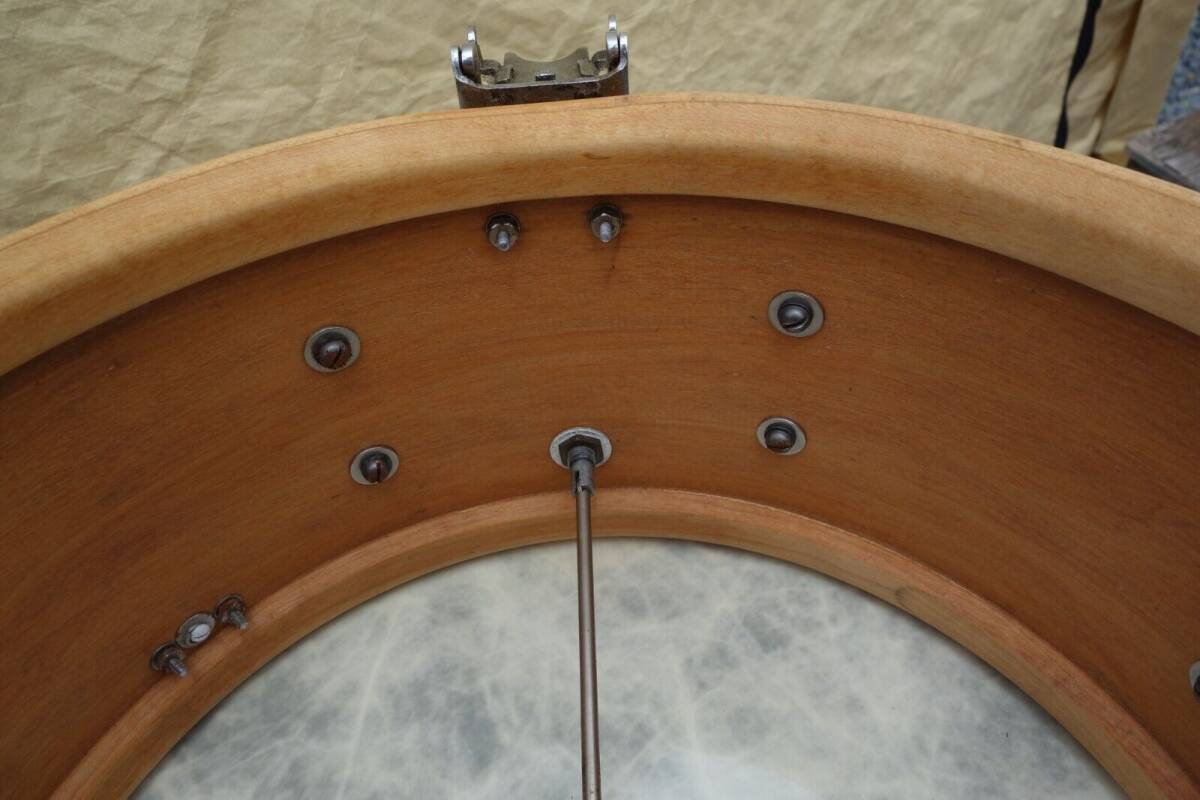 LUDWIG SOLID MAPLE SNARE~DRUM~VINTAGE~c1930's~WITH SNARES~ 海外 即決_LUDWIG SOLID MAPLE 7