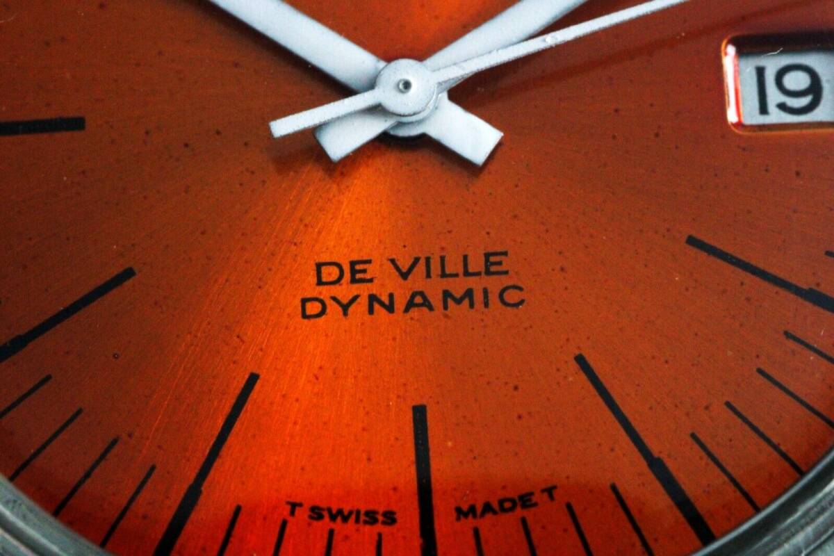 1972 Omega Deville Dynamic Automatic Date Orange 39mm Vintage Steel Watch 海外 即決_1972 Omega Deville 5