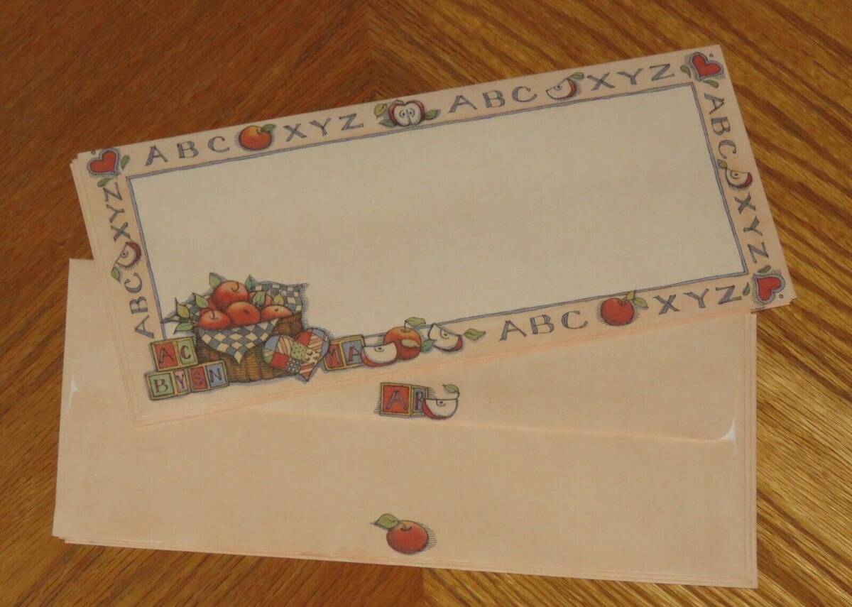 Susan Winget Art - Apple ABC's - Vintage Lang Main Street Press Envelopes 12ct 海外 即決_Susan Winget Art - 2