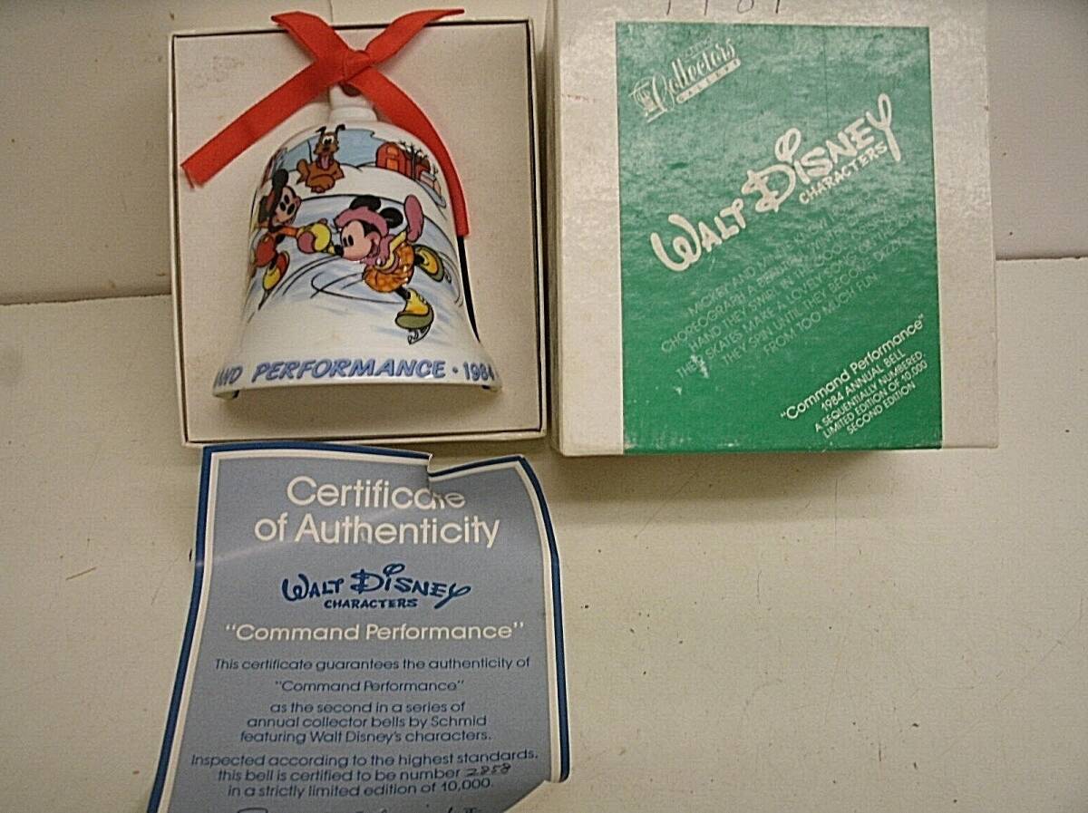 Vtg Walt Disney 1984 Annual Christmas Bell Limited Ed. 2858/10000 - By Schmid 海外 即決_Vtg Walt Disney 19 1