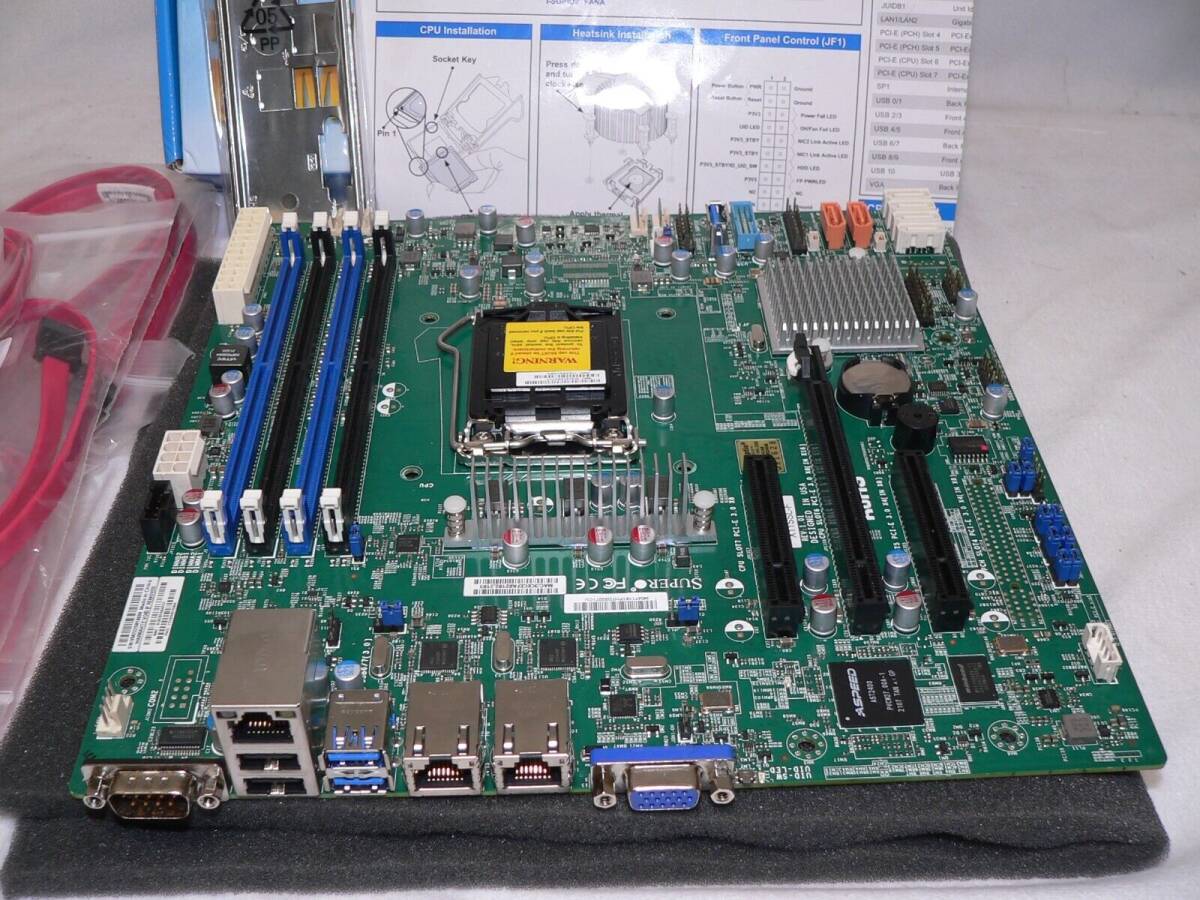 Supermicro X11SSL-F LGA1151 DDR4 ECC UDIMM M.2 VGA BMC IPMI SERVER Motherboard 海外 即決_Supermicro X11SSL- 3