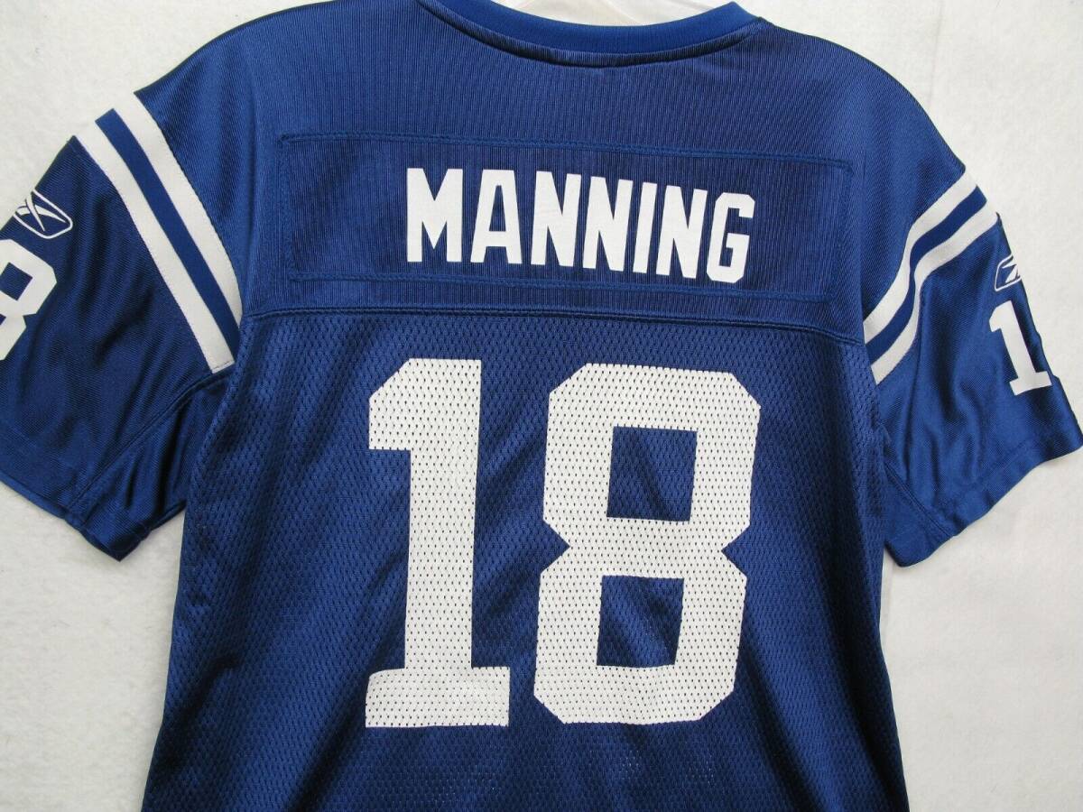 VTG Peyton Manning Indianapolis Colts Reebok NFL Football Jersey Youth L 14-16 海外 即決_VTG Peyton Manning 3