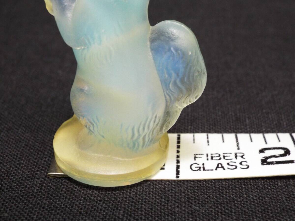 Sabino France OPALESCENT Art Glass Pekingese Dog Figurine SIGNED Partial Sticker 海外 即決_Sabino France OPAL 3