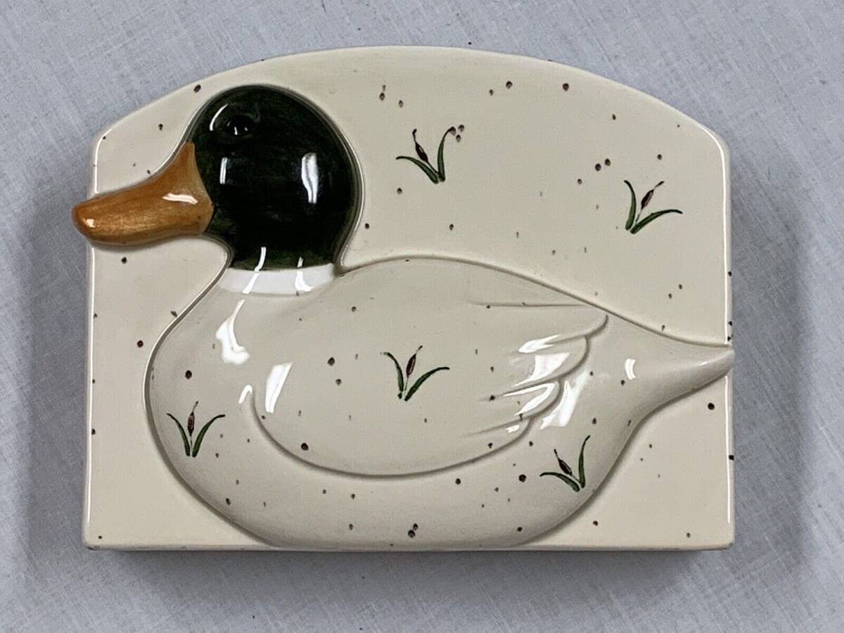 Vintage OTAGIRI JAPAN Ceramic Duck Desk Organizer Note Pad Pencil Pen Holder 海外 即決_Vintage OTAGIRI JA 5