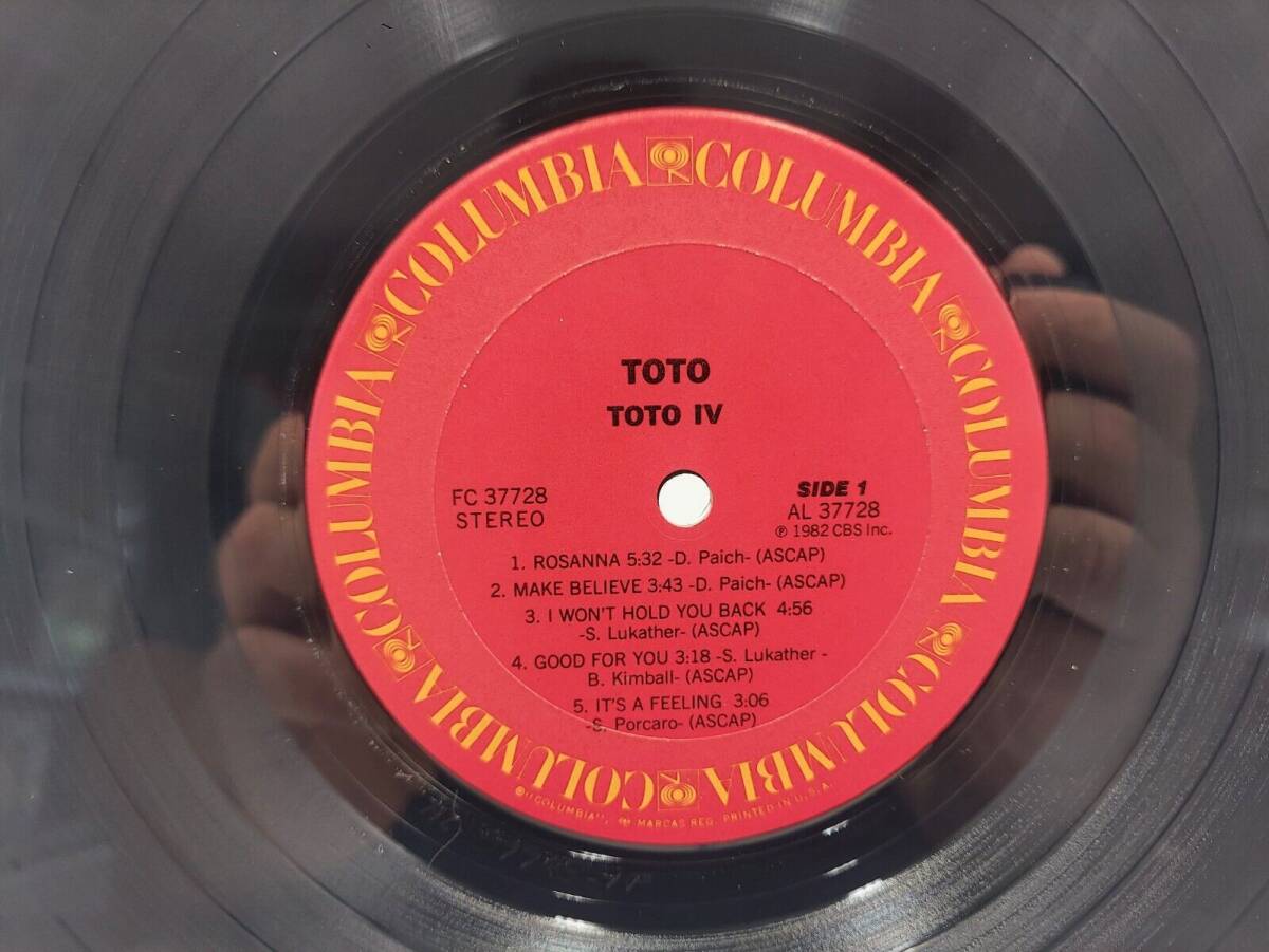 TOTO "Toto IV" LP Record Ultrasonic Clean 1982 COLUMBIA VC 37728 EX c VG+ 海外 即決_TOTO &quot;Toto IV&quot; LP 5