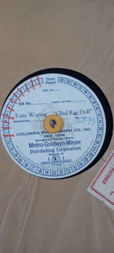 レア 1929 MGM THEATRE 16" ジャズ TOM WARING RADIO SHOW GLAD RAG DOLL 33-1/3 DISC 海外 即決_レア 1929 MGM THEATR 2