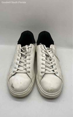 Zara メンズ White Black レザー Low Top Round Toe Lace-Up Sneaker Shoes Size EU 45 海外 即決_Zara メンズ White Bla 3