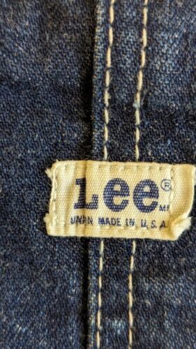 VTG '60s Lee Bibbed Overalls Sanforized 100% Cotton Jelt Denim Made USA 40"x29" 海外 即決_VTG 60s Lee Bibbe 7