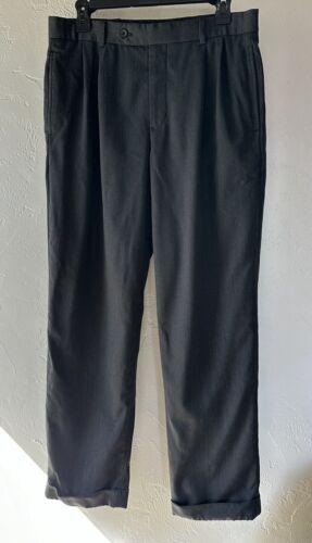 Brooks Brothers Madison Men’s Grey Wool Pleated Cuffed Dress Pants 33x30 海外 即決_Brooks Brothers Ma 1