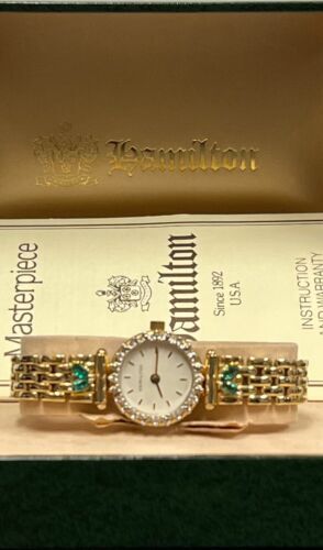 Rare Vintage Hamilton Women’s Analog Wristwatch 14kt, Diamonds, Emeralds 8390a 海外 即決_Rare Vintage Hamil 7