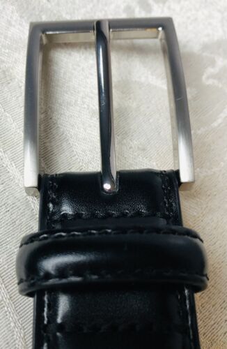 Yahoo!オークション - Men’s Dress Belt Sz 36 Black Genuine Leather ...