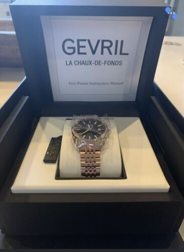 BRAND NEW Gevril Five Points - Automatic - Rose Gold Band (MSRP $3,595) 海外 即決_BRAND NEW Gevril F 1