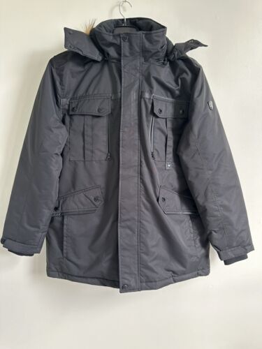 Noize mens Faux Fur-Trim coat jacket in black $270 -30c size XXL 海外 即決_Noize mens Faux Fu 8