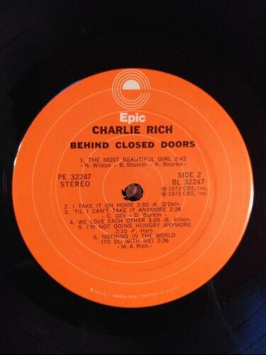 1973 Charlie Rich "Behind Closed Doors" 12" バイナル 33 LP VTG Country Music Record 海外 即決_1973 Charlie Rich 6