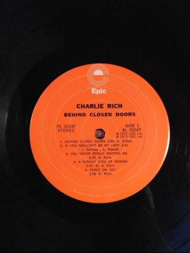 1973 Charlie Rich "Behind Closed Doors" 12" バイナル 33 LP VTG Country Music Record 海外 即決_1973 Charlie Rich 8