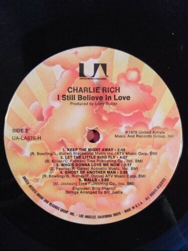 1978 Charlie Rich "I Still Believe In Love /" 12" バイナル 33 LP Record Album 海外 即決_1978 Charlie Rich 6