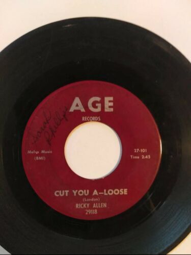 Rickey Allen "Cut You A-Loose/Faith" Classic バイナル 45 Age Records/ Melva Music 海外 即決_Rickey Allen &quot;Cut 3