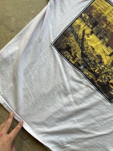 VTG Free Tibet White Short Sleeve Graphic T Shirt Size XL 90s 海外 即決_VTG Free Tibet Whi 6