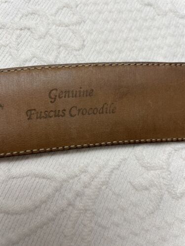 Mezlan Genuine Caiman Crocodile Belt Made in Spain Size 44 Black Brown 9417/35 海外 即決_Mezlan Genuine Ca 6