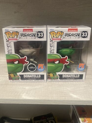 Funko Pop Comics TMNT Donatello #33 Black & White Chase Bundle With Common 海外 即決_Funko Pop Comics T 1