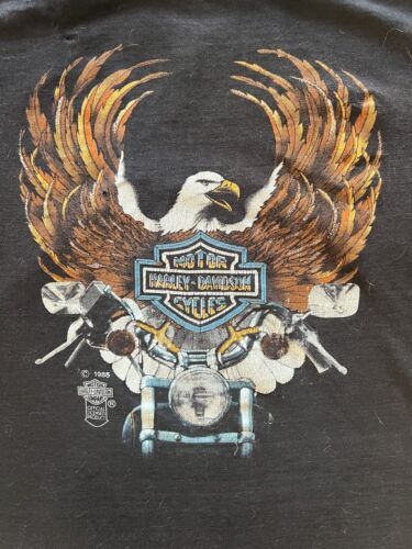 Vintage 1985 Harley Davidson Vancouver Washington Vintage Thin T-shirt 海外 即決_Vintage 1985 Harle 6