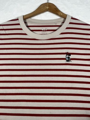 Uniqlo x Disney Minnie Mouse Shirt Womens Med Red Striped Crewneck Short Sleeve 海外 即決_Uniqlo x Disney Mi 2