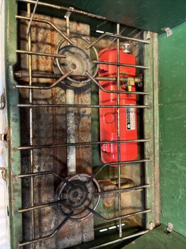 Coleman 413G Two Burner Green Gas Camp Stove Vintage 海外 即決_Coleman 413G Two B 3