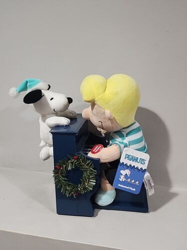 Peanuts Snoopy & Schroeder Playing Piano Christmas Musical Animated Plush 海外 即決_Peanuts Snoopy & S 1