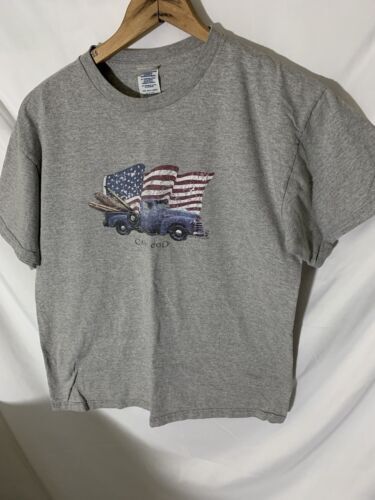 Vintage Cape Cod Surf Truck Flag T Shirt Mens Gray Large Surfboard USA Patriot 海外 即決_Vintage Cape Cod S 2