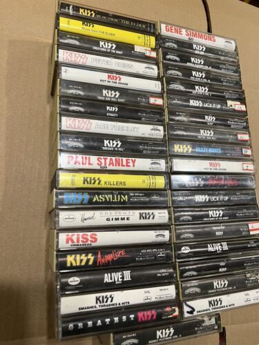 kiss cassette lot gene simmons rock and roll rare killers asylum 37 tapes! 海外 即決_kiss cassette lot 5