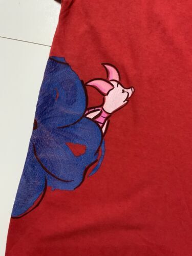 Vintage Walt Disney Winnie The Pooh Bear Piglet Flower Red Cartoon S/S T-Shirt 海外 即決_Vintage Walt Disne 5