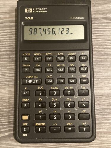 VTG 1987 HP Hewlett Packard 10B Business Financial Calculator W/sleeve! Tested! 海外 即決_VTG 1987 HP Hewlet 1
