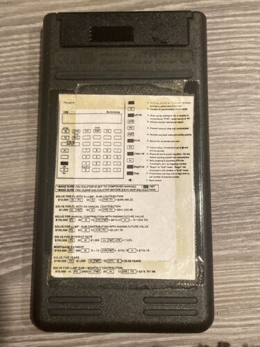 VTG 1987 HP Hewlett Packard 10B Business Financial Calculator W/sleeve! Tested! 海外 即決_VTG 1987 HP Hewlet 3