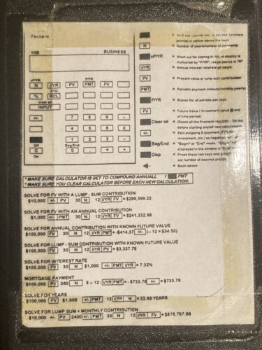 VTG 1987 HP Hewlett Packard 10B Business Financial Calculator W/sleeve! Tested! 海外 即決_VTG 1987 HP Hewlet 4