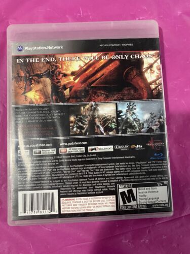 God of War III 3 (Sony PlayStation 3, 2010) PS3. Complete. CIB. 海外 即決_God of War III 3 ( 2